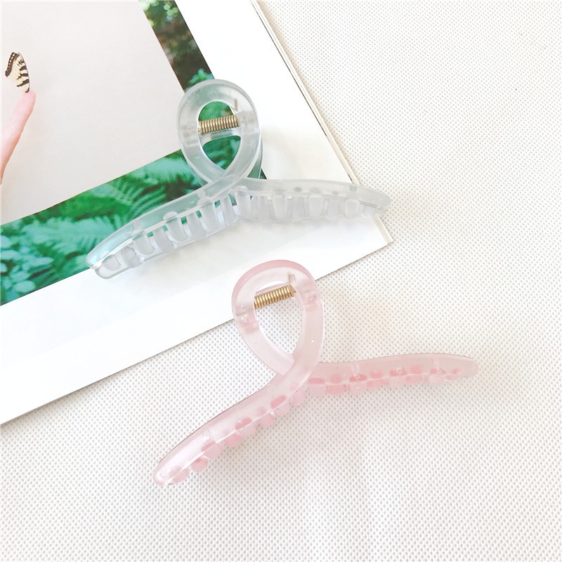 Jepit Salon Line Ink Bening &amp; Jelly - Jepit Rambut Salon Transparan Wanita Korea