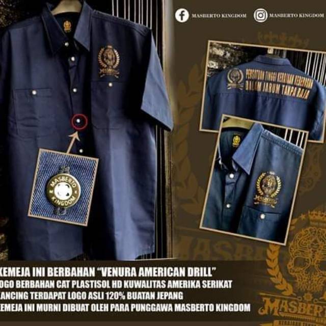 Kemeja Logo Masberto Biru