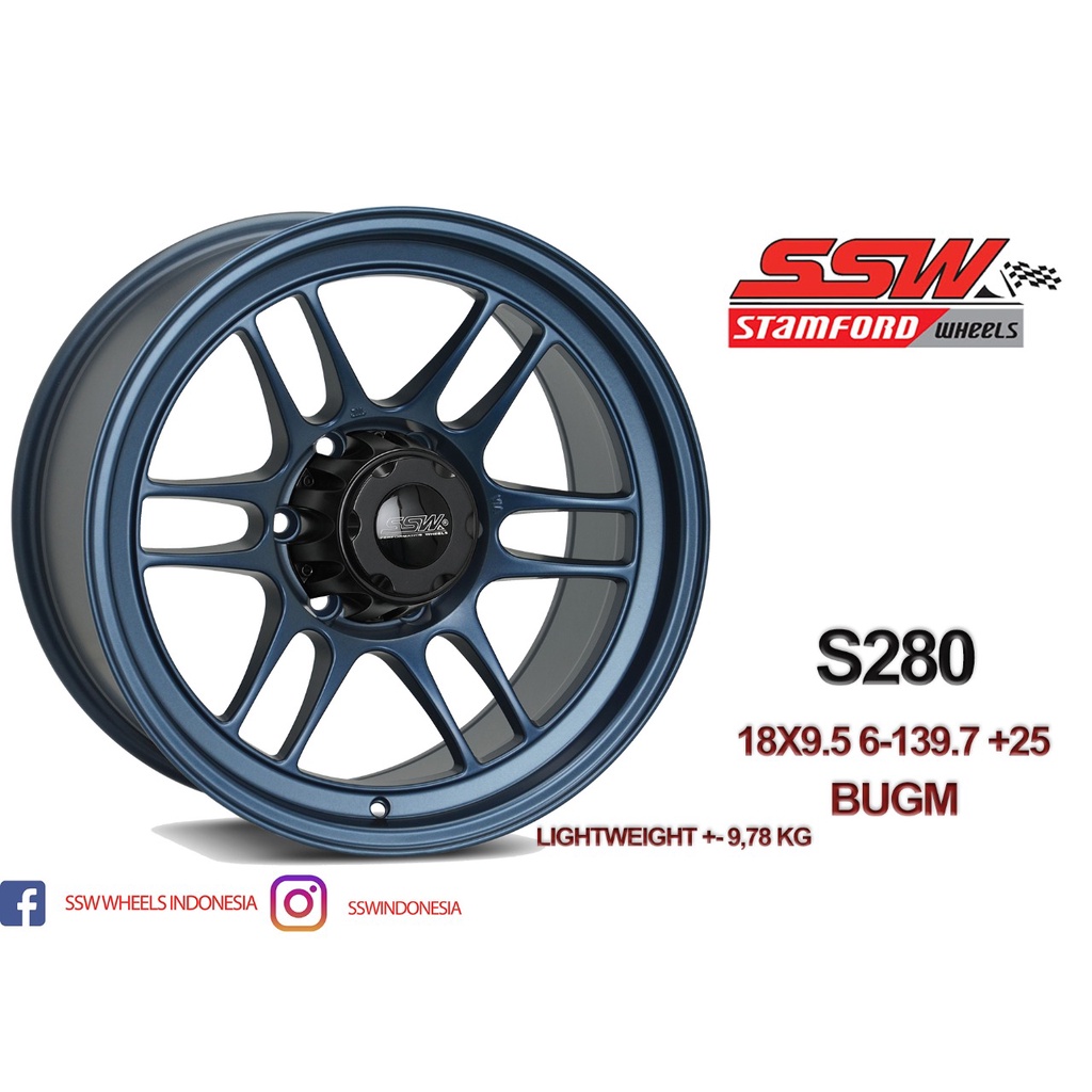 Velg Mobil SSW S280 R18 x 9.5 PCD 6 x 139.7 +25 BGUM