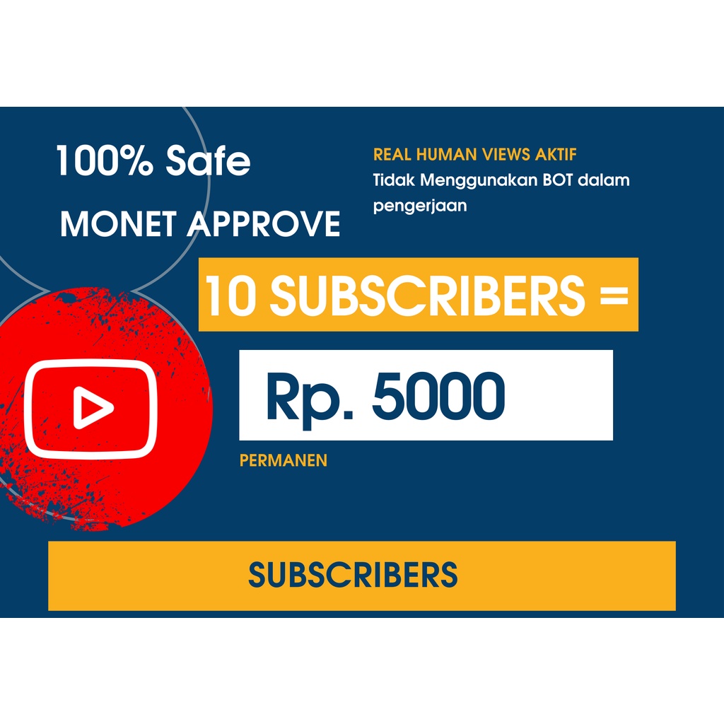 SUBSCRIBERS PERMANEN YOUTUBE
