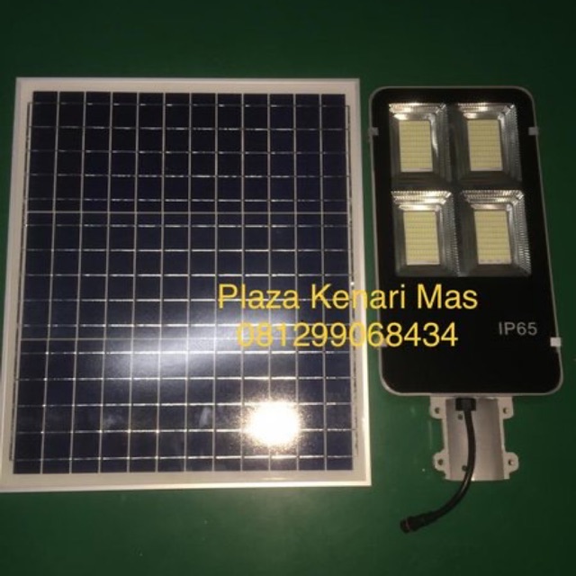 Kap lampu jalan pju solar panel 100 watt 100watt lampu pju tenaga surya 2in1 100w