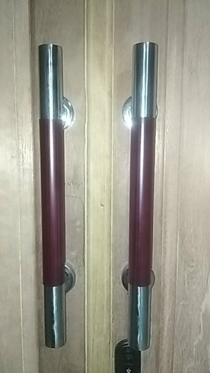 Handle Pintu Rumah 33 Cm Tarikan Pintu Bulat Gagang Pintu Kayu Mahoni Kunci Pintu Maron Mh Stainles