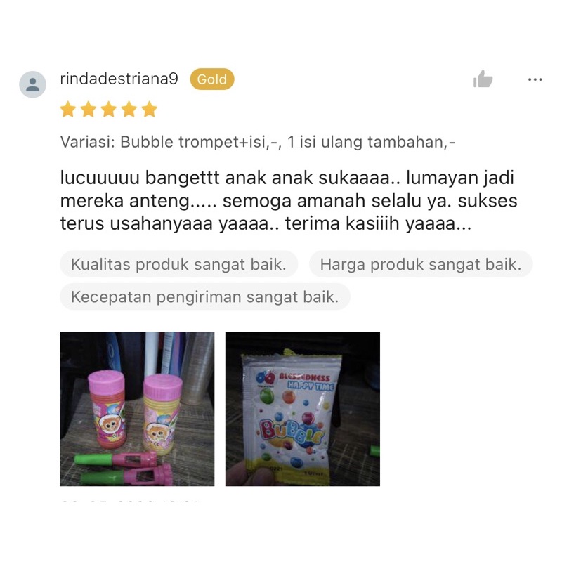 Bubble Gun IMPORT (beli 3 gratis mainan lucu)