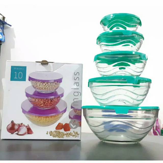 Kimglass Imperial Bowl Set5in1 - Mangkok Beling Bahan Bagus