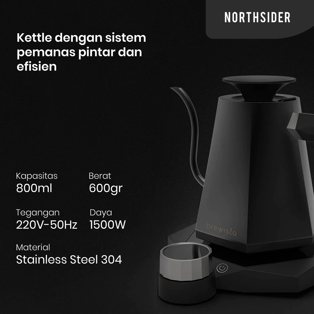 BREWISTA X SERIES GOOSENECK VARIABLE KETTLE 800ML 5th GENERATION