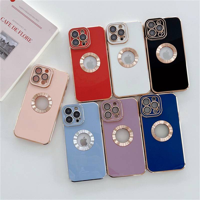 Case Pelindung Kamera Bahan Silikon Warna Polos Untuk iPhone 7 8 Plus SE 2020 2022 SE3 X XS Max XR