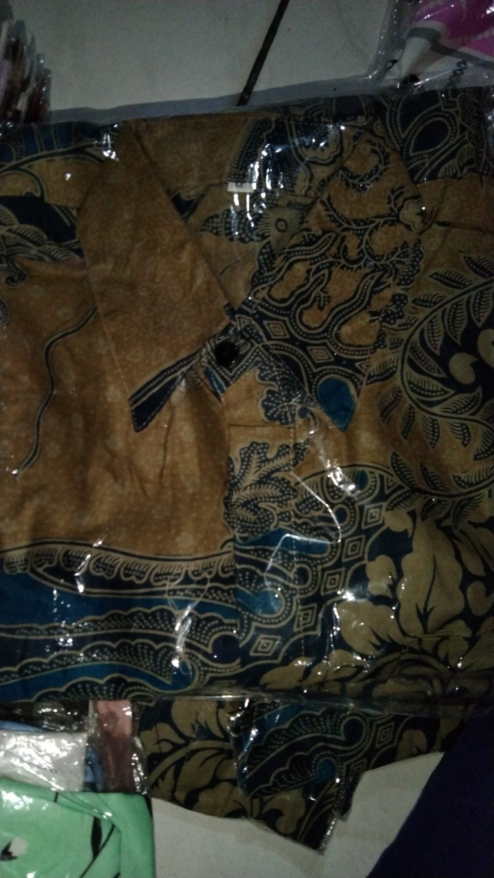 Kemeja Batik Pria Ppbtk07 Modern Lengan Panjang
