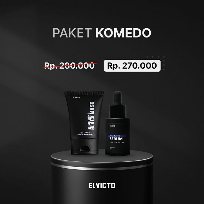 Elvicto Paket Komedo. Elvicto Black Mask + Elvicto Serum