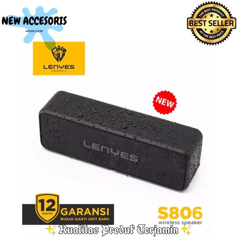 Speaker Bluetooth Wireless LENYES S806 Original Waterproof IP67