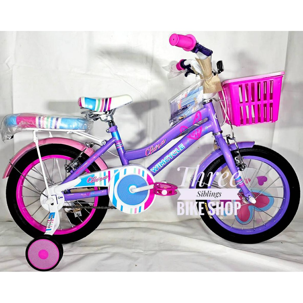 SEPEDA MINI ANAK PEREMPUAN WIMCYCLE CLARA 16 INCH WARNA PURPLE