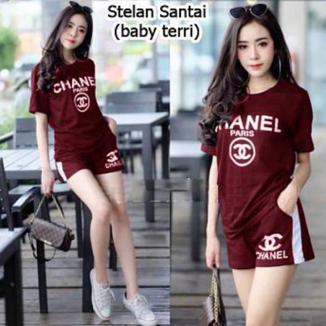 CTN Baju Setelan SANTAI chanel best seller