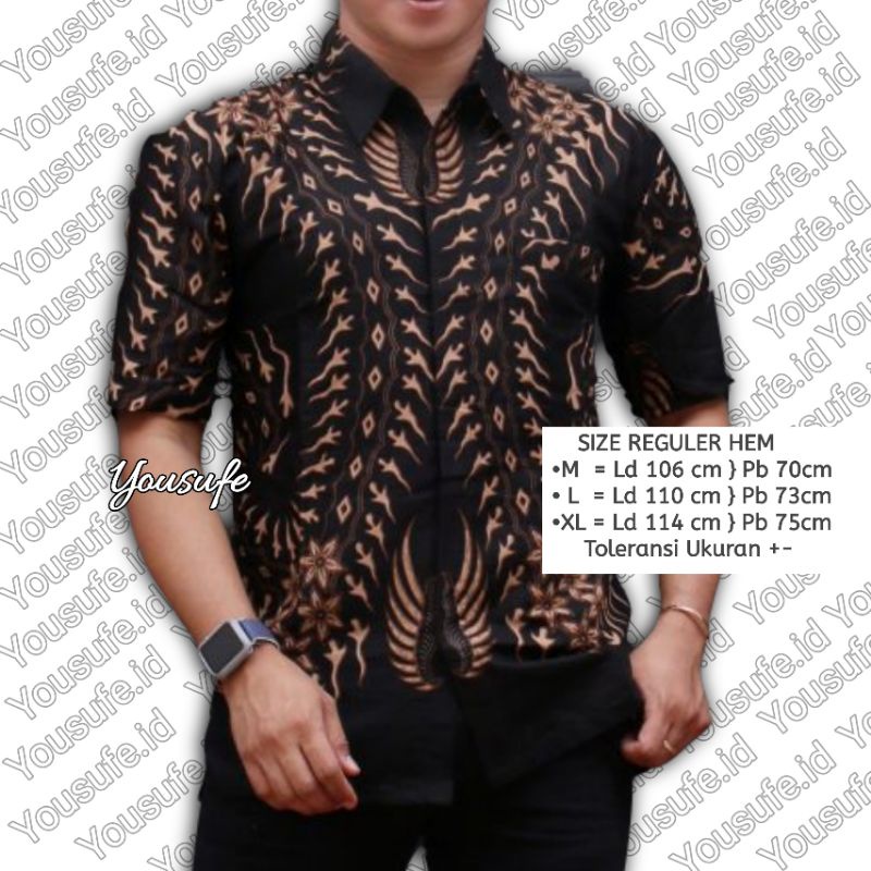 Batik Pria Lengan Pendek Katun Bisa Seragam Kantor Hajatan Keluarga Tidak Luntur Terbaru Shopee Cod Kode BMB01