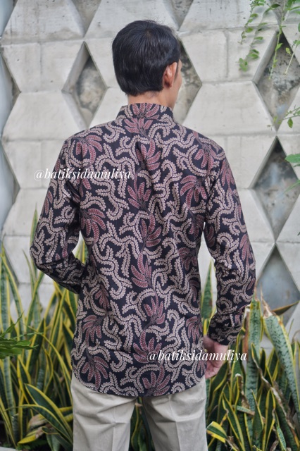 Sidamuliya Batik Kemeja Pria Slimfit Premium Anwealda Lengan Panjang