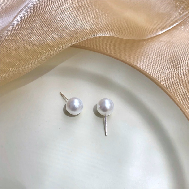 Anting Tusuk Mutiara Kecil Simple Untuk Wanita