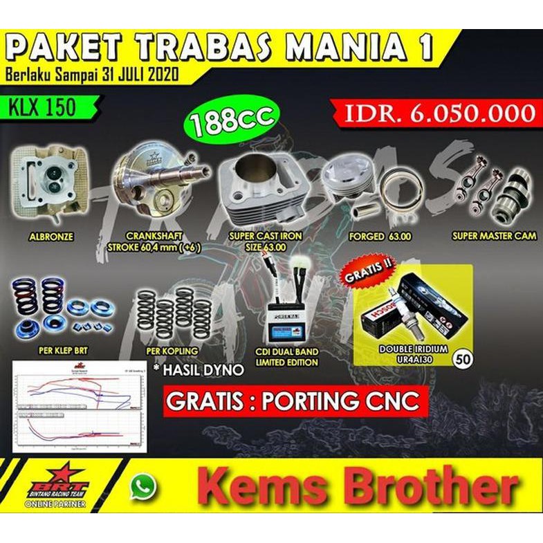 PAKET TRABAS KLX BRT 1