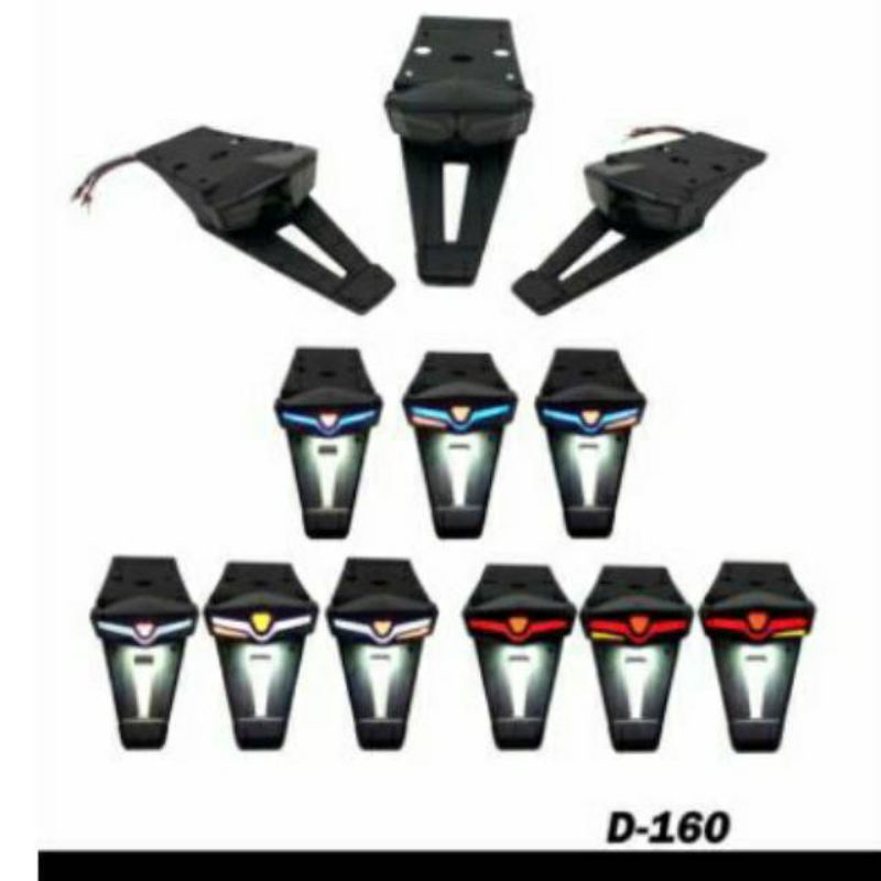 Spakbor Belakang Lampu Stop KLX 3 in 1 variasi Model baru Blue Kawasaki KLX 150-CRF