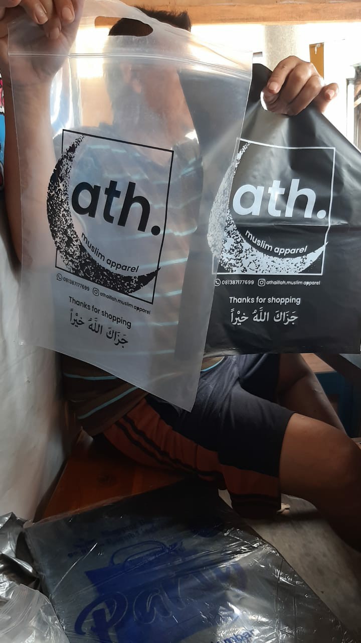 Sablon Plastik Murah Ziplock Plong 30x38+7 Free Design Plastik Packing Olshop