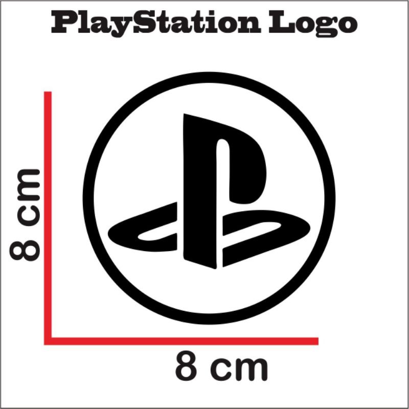 Cutting Stiker Logo PLayStation 8cm x 8cm