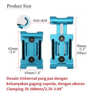 Holder Smartphone Sepeda Aluminum Handlebar - 998505 - Black Fangfang-tempat handphone sepeda