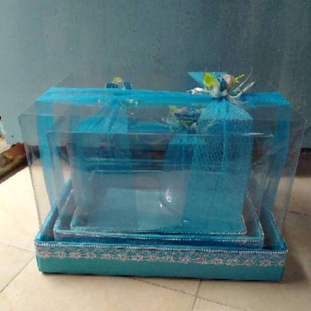 

Hantaran biru toska(biru turkis) 1set (3pcs)