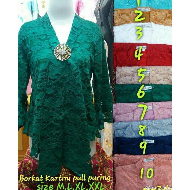Atasan Kebaya Bahan Brukat Lace Model Floy