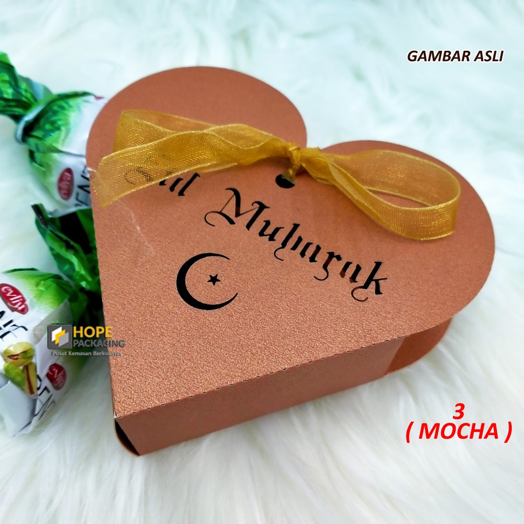 [ 5 PCS ] Gift Box Love Laser Cut Candy dus Gratis pita Ukuran 9x6cm