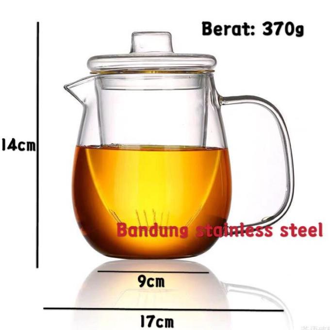 1Set Teko Kaca 750Ml Plus Kompor Listrik Mini Elektrik 64Lla44Dsp