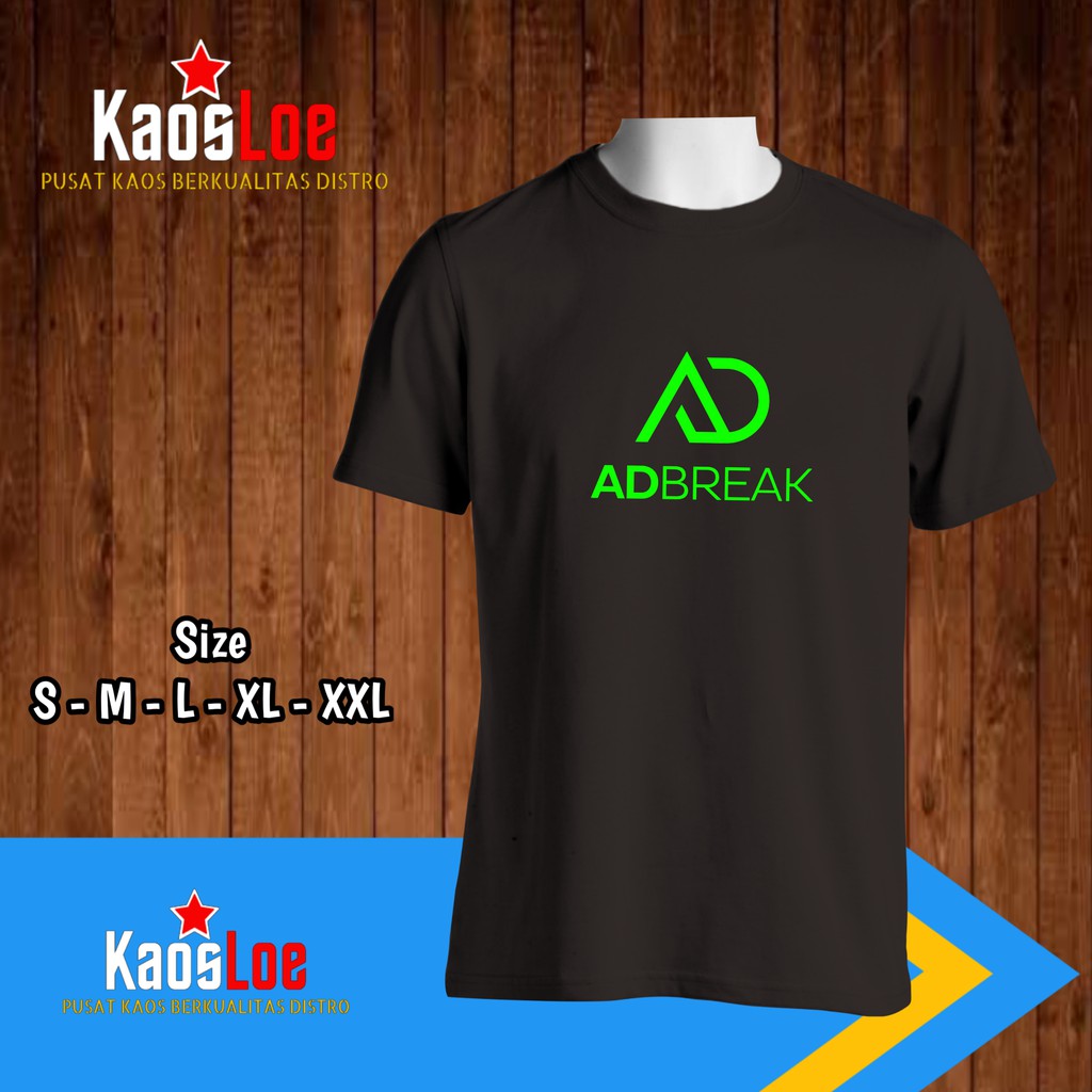 Kaos DIstro/ KAOS BAJU PAKAIAN FACEBOOK ADBREAK MURAH BERKUALITAS - Kaosloe