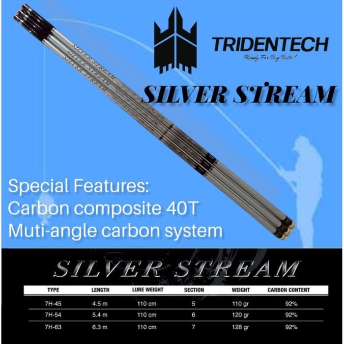 POLE / TEGEK TRIDENTECH SILVER STREAM (For BARONANG) - 7H-54 / 540cm