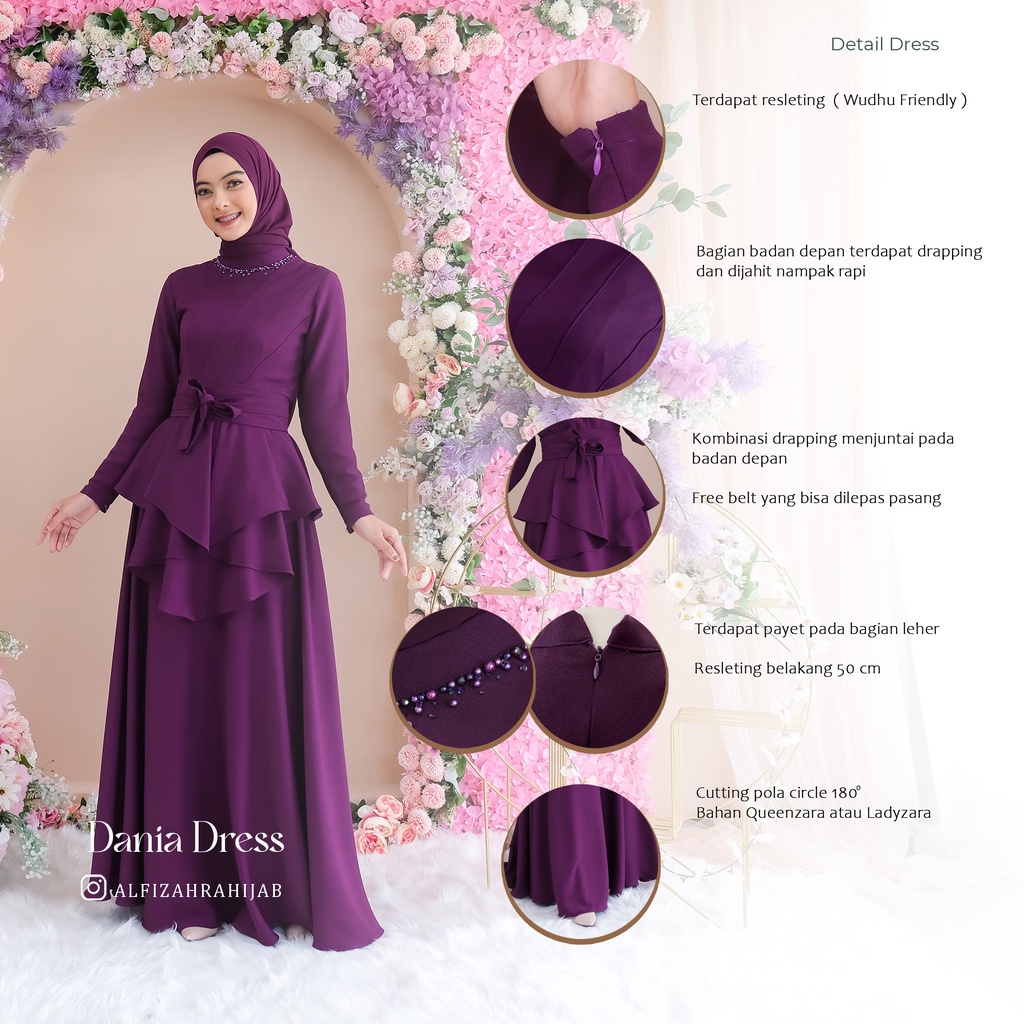 DANIA DRESS (Ready Stok)