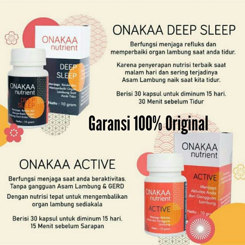 ONAKAA NUTRIENT - Japan Nano Technologi khusus Asam Lambung & Gerd