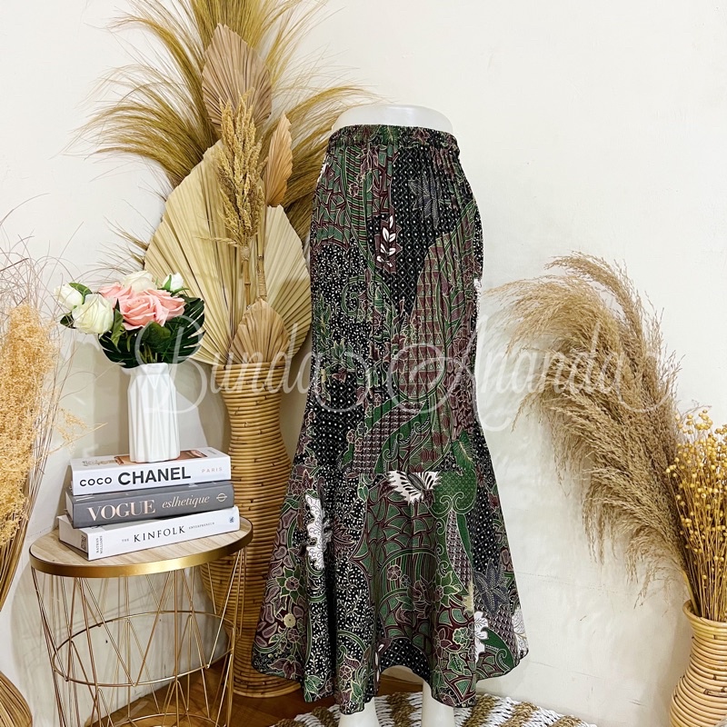 Rok Batik Plisket Duyung-Selena Army
