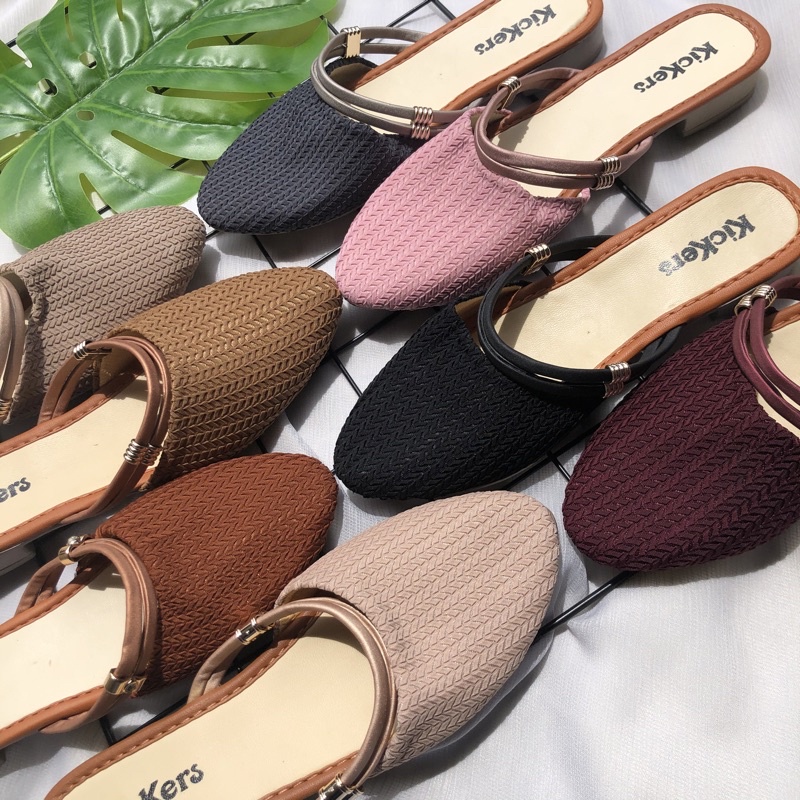 SLOP GEMPI 10 terlaris flat sandal sendal shoes wanita kece populer termurah dan terbaru Sepatu slop wanita /sepatu rajut /slop rajut /slop wanita / sepatu slop rajut Wanita Upper Rajut