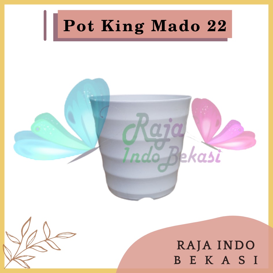 Pot King Mado 22 Putih Da 18 Cm Putih Ungu Hijau Pink Pot Plastik Murah Lucu Mirip Pot Tawon 18 21