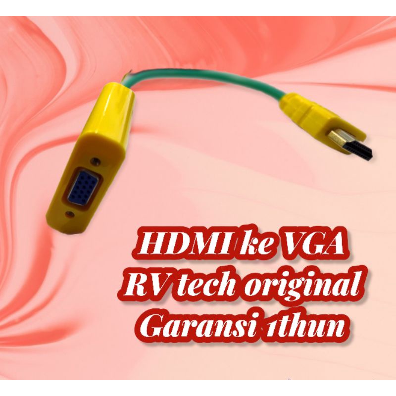 HDMI to VGA converter RV tech original garansi resmi 1tahun