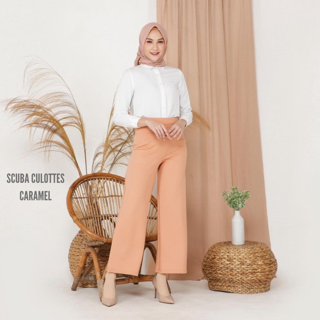 Scuba Culottes - Celana Kulot Bawahan Wanita Muslim by FEMINE-1