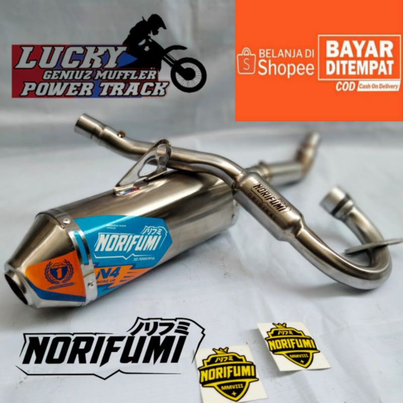 KNALPOT MOTOR RACING NORIFUMI N4 BORE UP CRF KLX DTRCKER