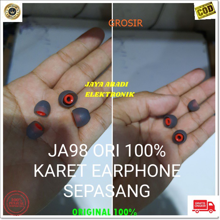 J98 ORIGINAL KARET HEADSET EARBUDS SILICON BUSA EARBUD HANDSFREE EAR IN MULTI J98  Earbuds silicon karet earphone hf busa headset handsfree kuping telinga ear earbud sepasang multi universal original J98  terbuat dari bahan silicon berkualitas yang dapat