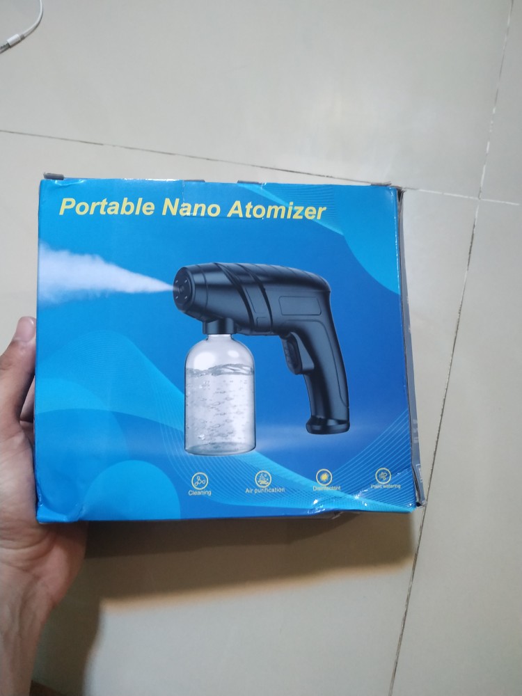 (ready Stock & Fast Shipping > 800ml Mesin Disinfektan Nano Spray Wireless Dengan Lampu Biru