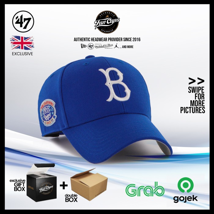 Produk Terbaru [Original] Brooklyn Dodgers 1955 World Series Patch Mvp Cap Topi 47