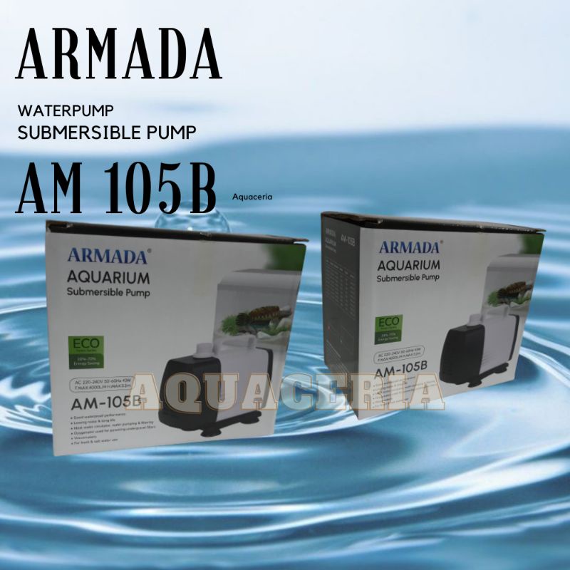 Pompa celup aquarium kolam ARMADA AM 105B POMPA celup 4000 L/H 43W