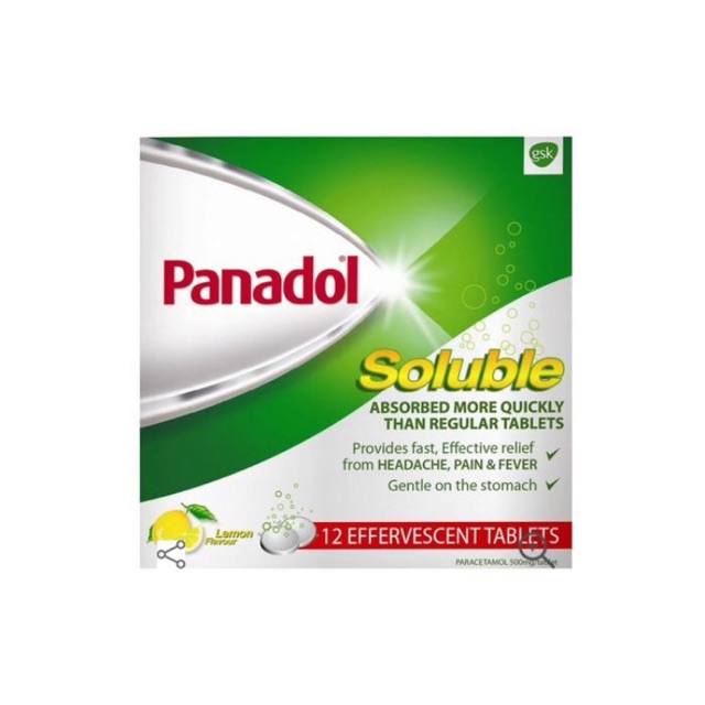 Panadol Soluble, 12 Tablets (Import Singapore