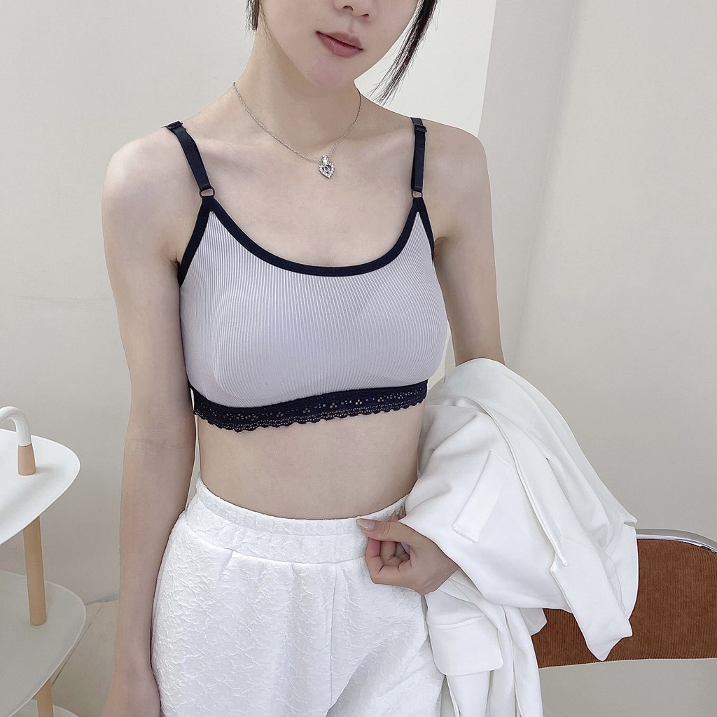 MOO B717 BRA CROP SEXY KEMBEN RENDA MODEL BUSA SOFT COMFORT TALI CROP TOP Bralette Tali COD