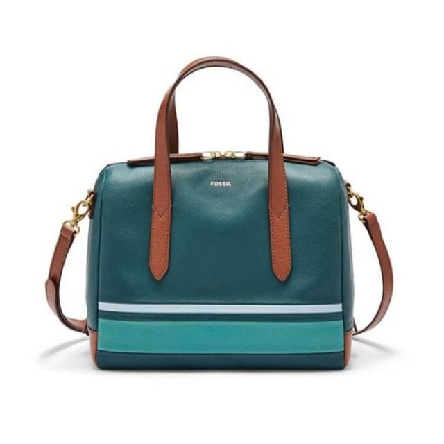 Tas Fossil Ori. Sydney Satchel. Green.
