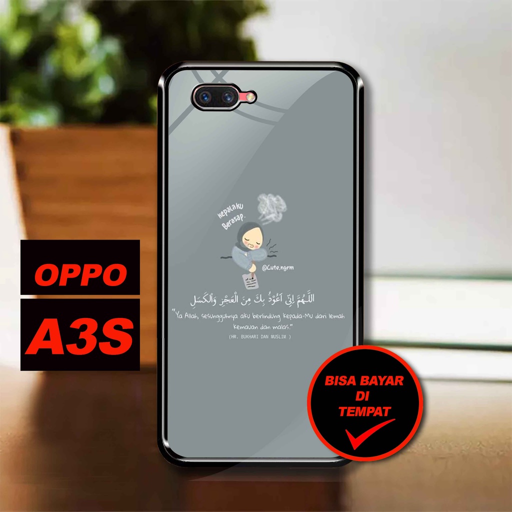 SRC - Case Oppo A3S Motif Quotes Islami Casing Hard Case Premium Glossy 2D Terbaru Soft Case Aero Si
