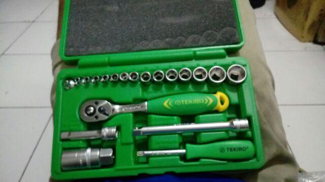 [nd] Rumah Tangga Kunci Shock Set 6pt 21pcs (1/4-3/8inch) Tekiro (bahan Pvc) Alat Pertukangan