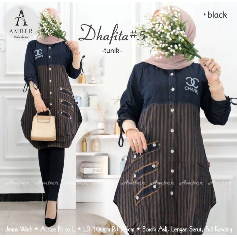 ATASAN JEANS WANITA 2022  MODERN  BAJU JEANS PEREMPUAN KEKINIAN TUNIK  DEWASA   TERMURAH TERBARU LEN