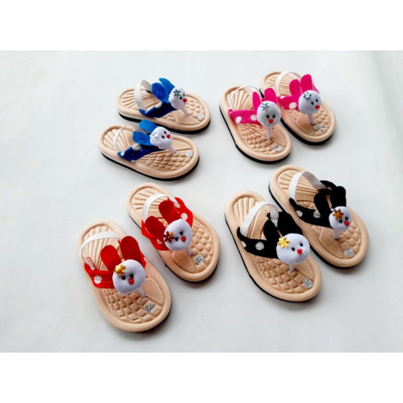 Arkn023 Sandal anak baby motip rabbit terbaru