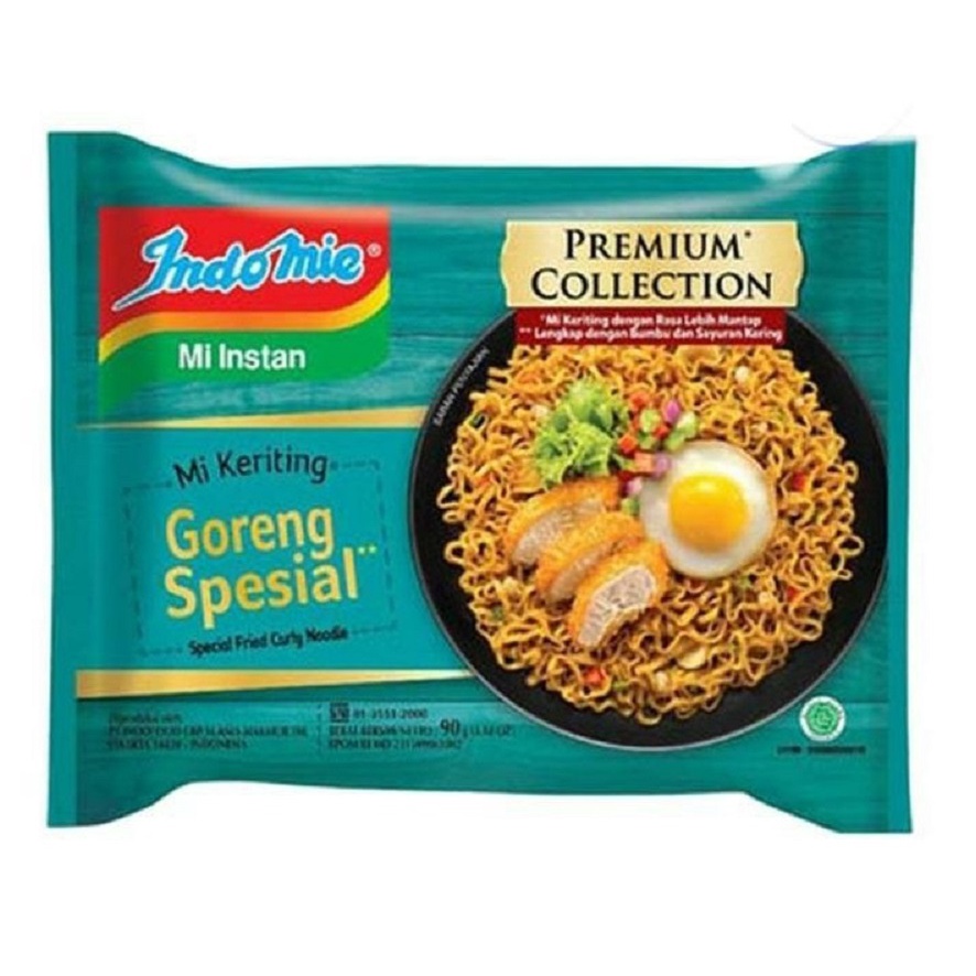 

mie goreng instan indomie keriting premium collection ayam spesial 90