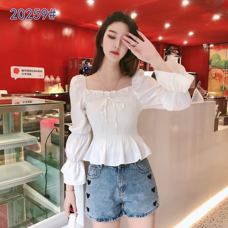 atasan import katun polos wanita.top peplum karet / croptop bella katun polos import.top fashion import